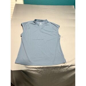 NWT Soothfeel Light Blue‎ Sleeveless Vented Shirt 3XL